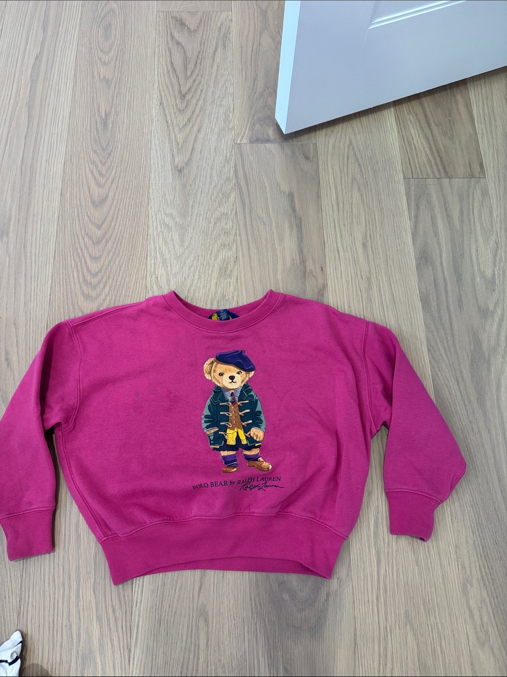 Ralph Lauren Pink Polo Bear Crewneck Sweatshirt